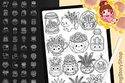 150 Terrarium Procreate Stamps, a Brush Add-On by DrawingStoryShop (Thumbnail 1 of 6)