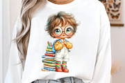 Whimsical School Boy Clipart Bundle, an Illustration by GatewayDesign (Thumbnail 3 of 4)
