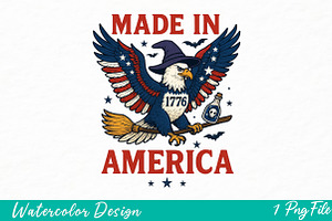 Made in 1776 America, 4th of July, an Illustration by Watercolor design