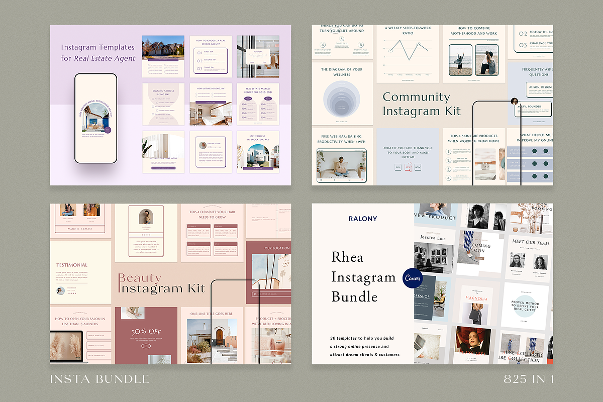 Ultimate Insta Bundle | Canva, a Social Media Template by Ralony (Photo 4 of 7)