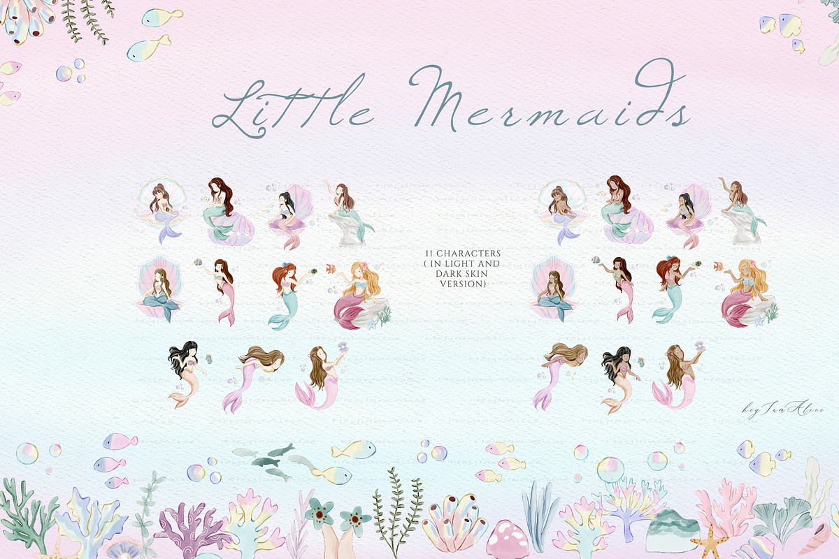 Little Mermaids, a Person Illustration by heyiamalice (Photo 2 of 12)