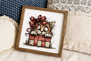 Festive Cat Winter Clipart, an Illustration by Libby Wishes (Thumbnail 4 of 8)
