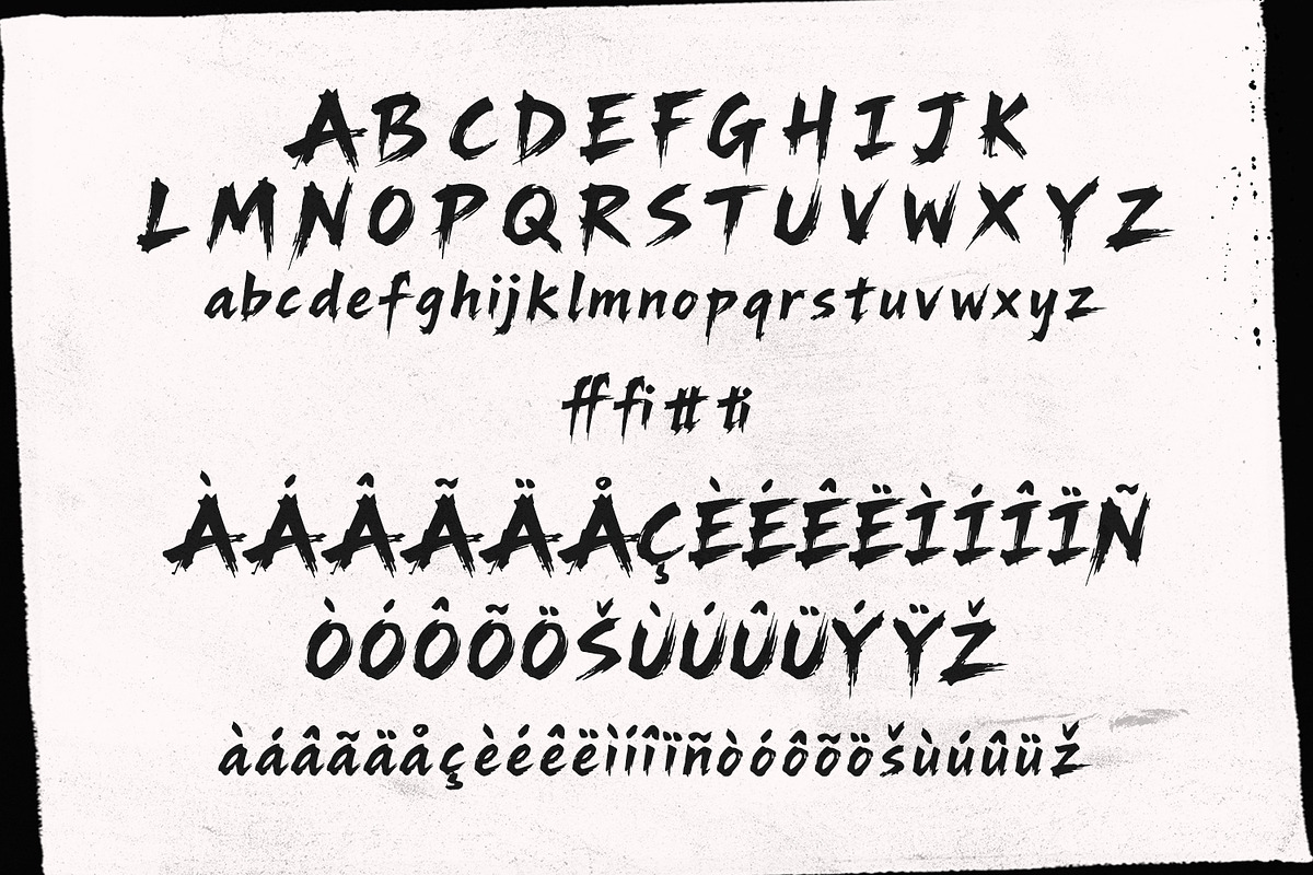 Hugels Bogers Metal Brush Font, a Handwritten Font by Maulana Creative (Photo 6 of 7)