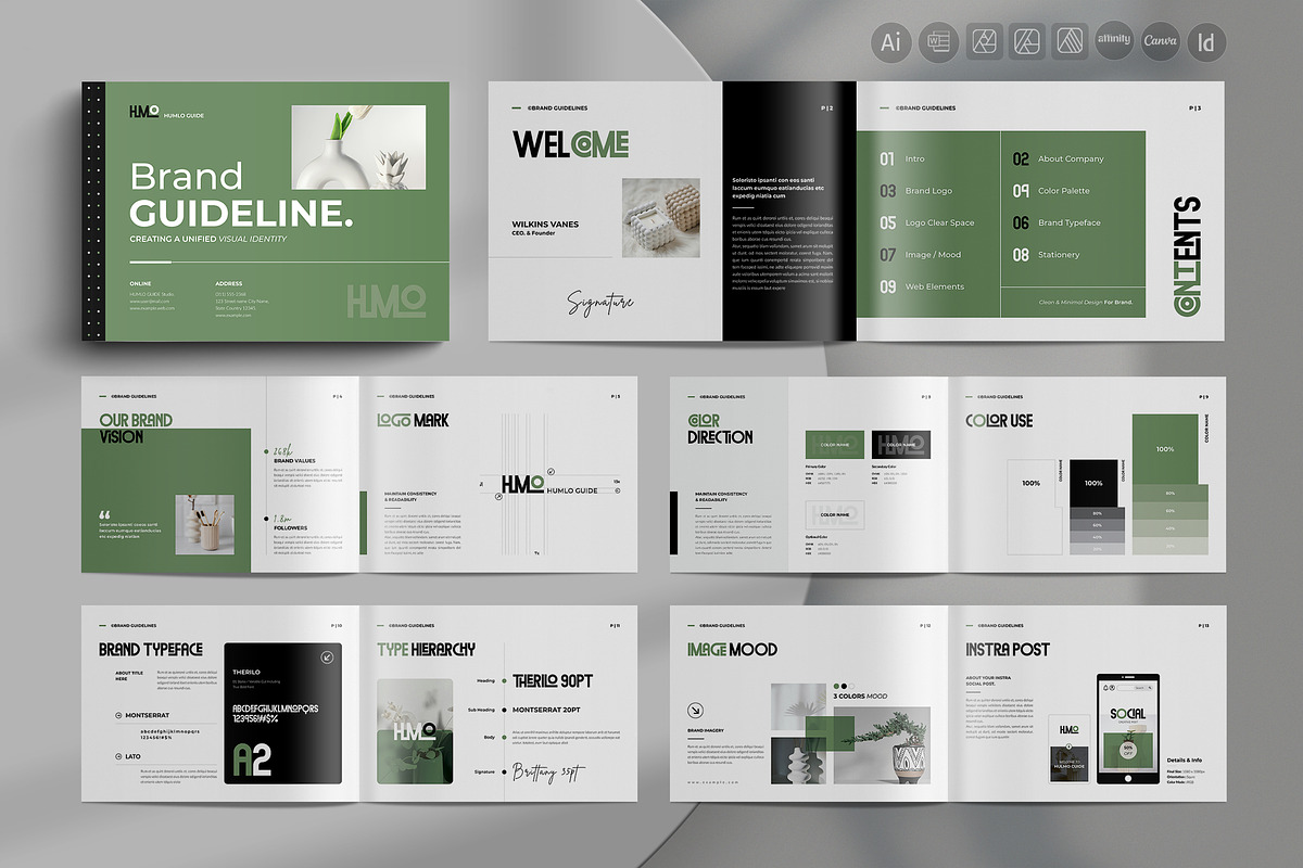 Brand Guidelines Template Ai & Id, a Brochure Template by StyleArt (Photo 1 of 11)