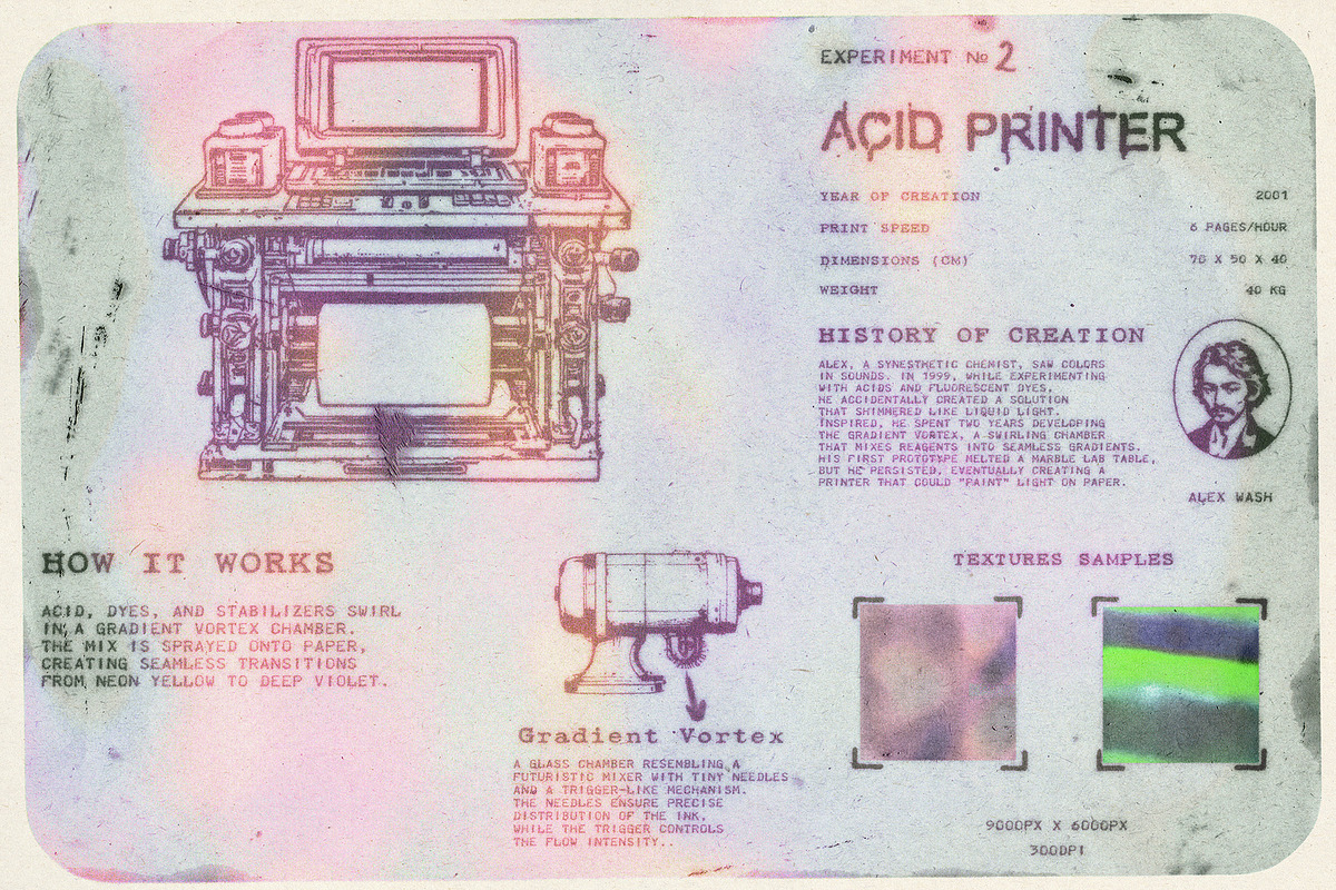ACID PRINTER TEXTURE PACK, a Texture Graphic by Textexp (Photo 2 of 10)