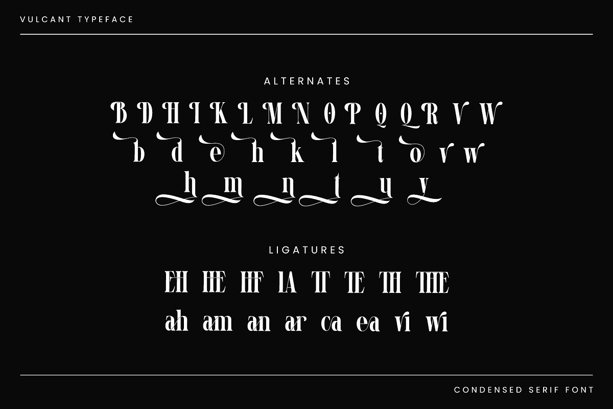 Vulcant Condensed Serif Font, a Serif Font by Idea Studio (Photo 10 of 10)