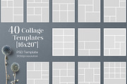 16x20 PSD Collage Template Bundle, a Templates & Theme by Paperweight Memories (Thumbnail 1 of 4)