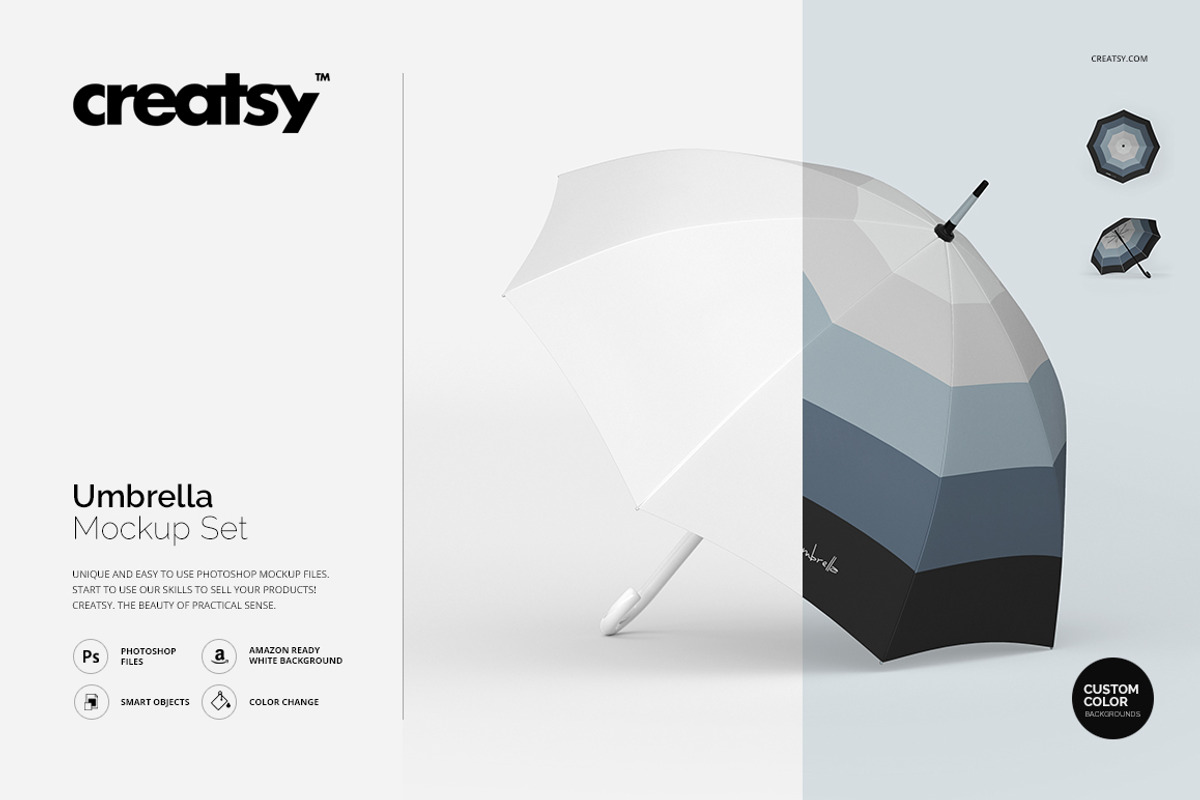 Umbrella Mockup Set, an Advertising Mockup by creatsy2 (Photo 1 of 6)