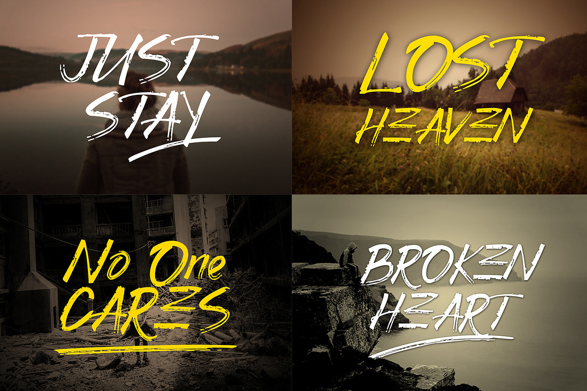 Gothix - HandBrush Typeface preview 7