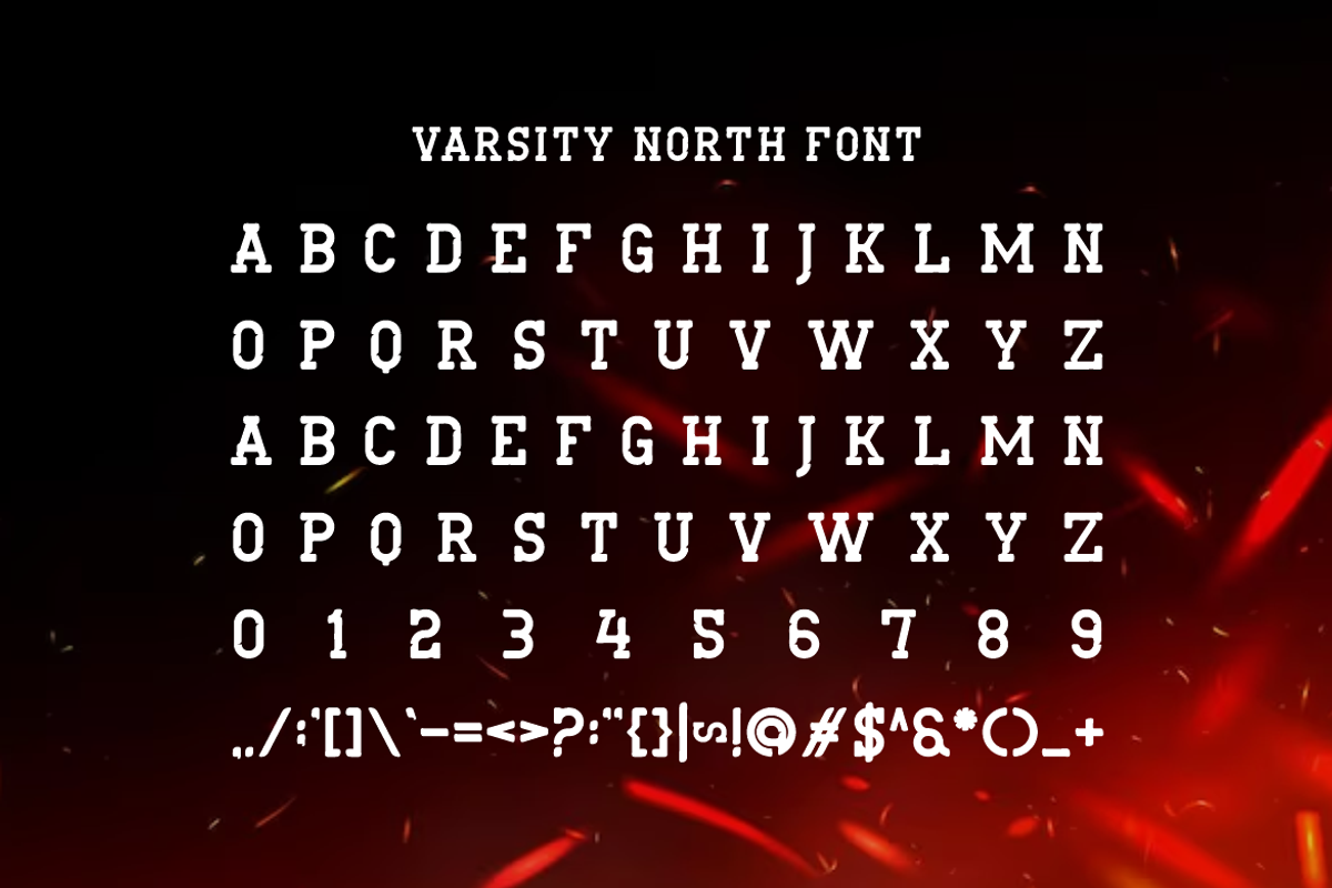 Varsity North - Baseball Font, a Slab Serif Font by Iqsiart Studio (Photo 5 of 6)