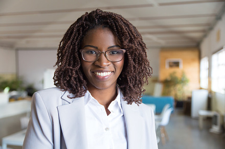 Young african american businesswoman featuring person, woman, and female