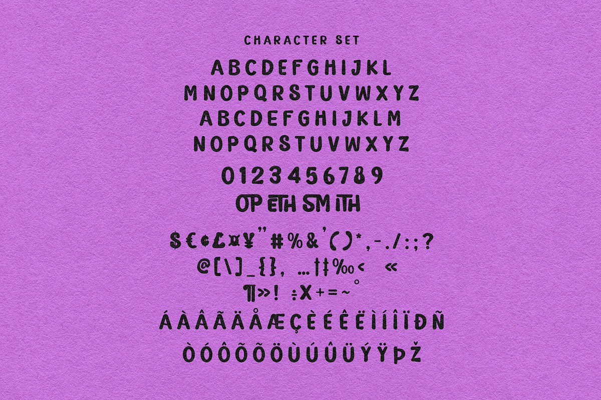 Opeth Wismith Display Font, a Sans Serif Font by Maulana Creative (Photo 8 of 8)