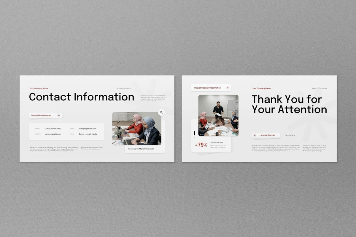 White Project Proposal Google Slide, a Presentation Template by graphicook (Photo 4 of 4)