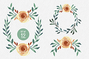 12 Hand painted Wreath Elements, a Pattern Graphic by Curve and Pixel (Thumbnail 5 of 5)