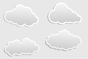 Clouds Vector Stickers