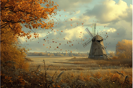 Golden autumn landscape with, a Beauty & Fashion Photo by Ylivdesign