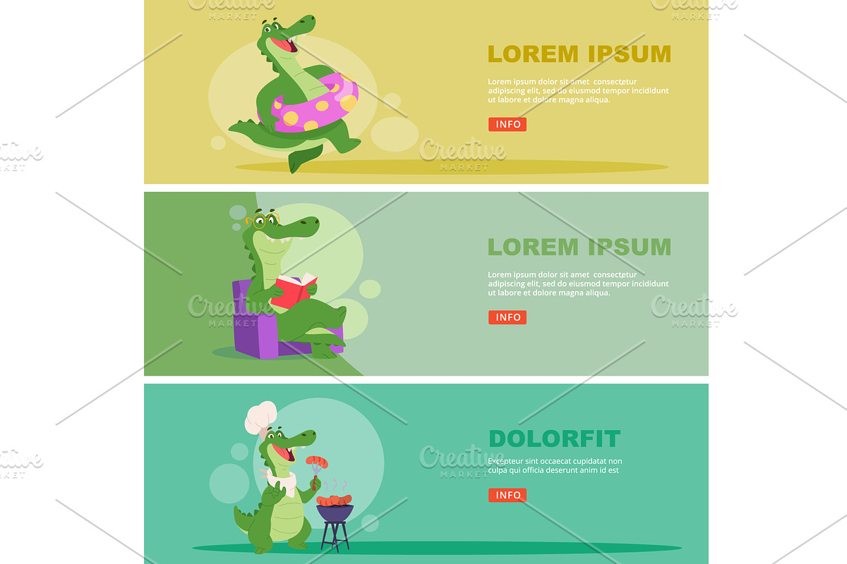 Crocodile. funny reptile mascot in, an Animal Illustration by Onyx