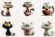 Quirky Cat Clipart PNG, a Seasonal Illustration by CreationArt (Thumbnail 2 of 7)