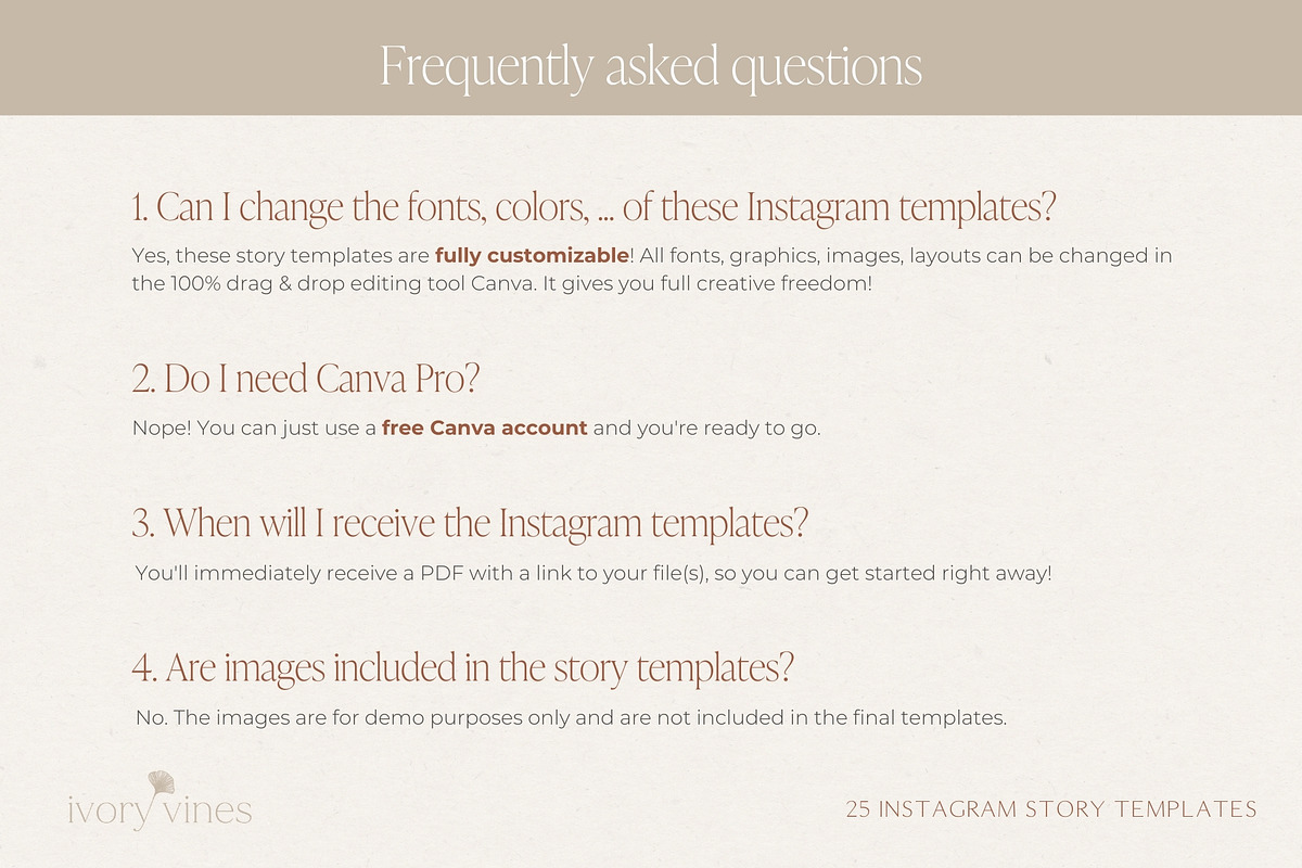 Neutral Instagram story templates, a Social Media Template by Wonderlik Webdesign (Photo 9 of 10)