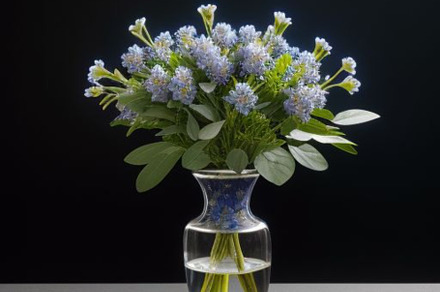 Blue flowers still life photograph, a Nature Photo by ComfortQ