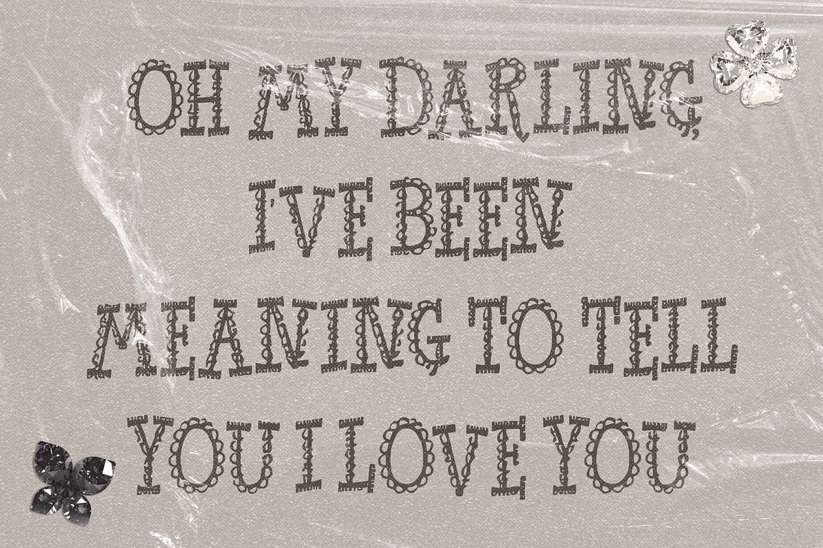 Lacedrunk Lace Pattern Font, a Slab Serif Font by The October Creative (Photo 6 of 8)
