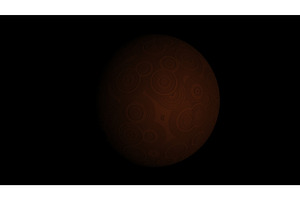 Little Dark Red Planet Isolated In