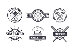 Crafts Emblems Vector Set