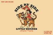 Little Girl with Happy Tiger Mascot, a Branding & Logo Template by Judsart (Thumbnail 1 of 3)