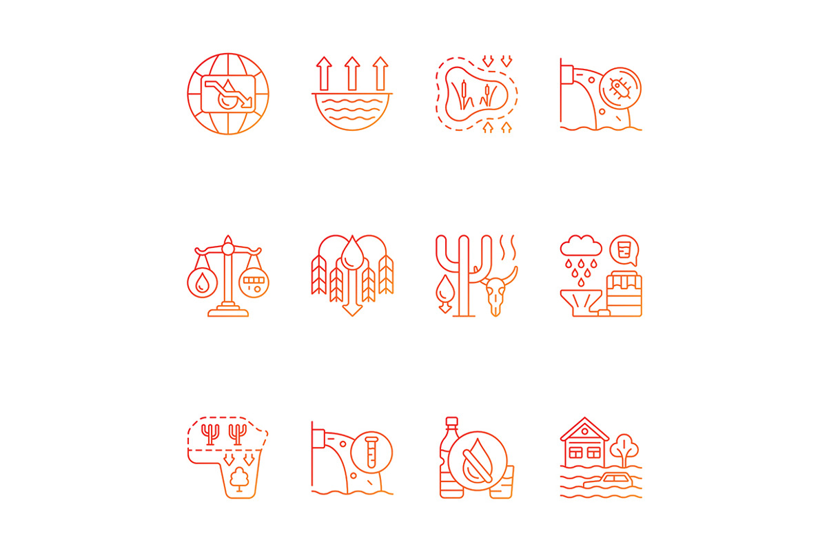 Environmental problems and solutions, an Outline Icon by IMG Visuals (Photo 15 of 23)
