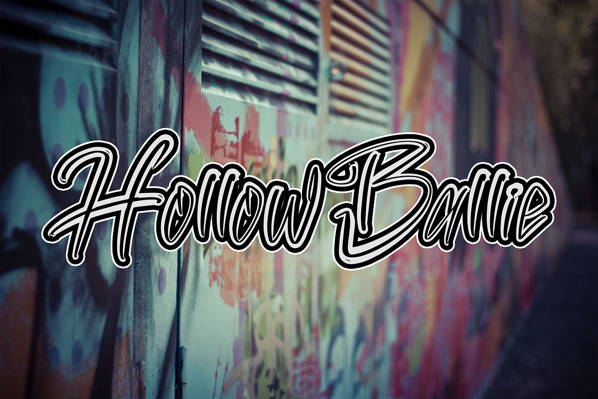 Hollow Ballie - Graffiti Font, a Symbol Font by NTC Graphic (Photo 4 of 9)