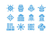 Tech Cloud Data Server Icons Bundle, a Solid Icon by Vectorium Studio (Thumbnail 19 of 24)