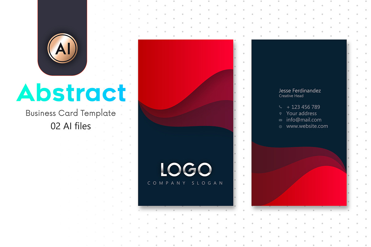 Abstract Business Card Template-12B, a Business Card Template by M6 Gallery