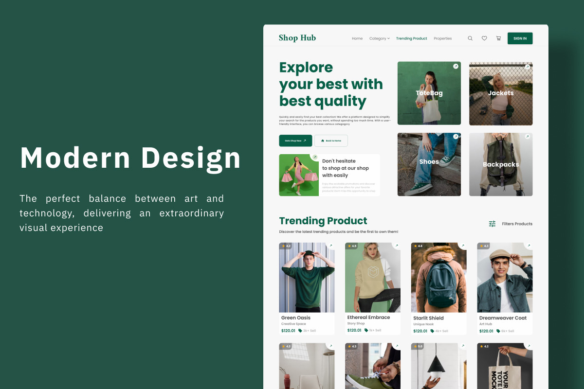 Shop Hub - Shopify Landing Page, a Landing Page Template by twinstd (Photo 2 of 5)