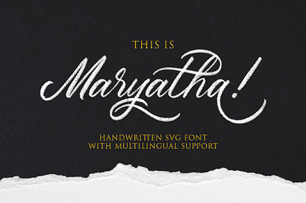 Maryatha SVG Font