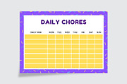 Colorful Daily Chores List, a Stationery Template by Amit Debnath (Thumbnail 2 of 2)