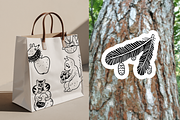 Ink Forest: Botanicals & Characters, an Animal Illustration by Schumacher Shop (Thumbnail 13 of 19)