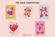 Strawberries & Cherries Graphics Set, a Graphic by Youandigraphics (Thumbnail 14 of 15)