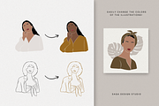 Minimalist Woman Illustrations, an Illustration by Saga Design Studio (Thumbnail 5 of 6)