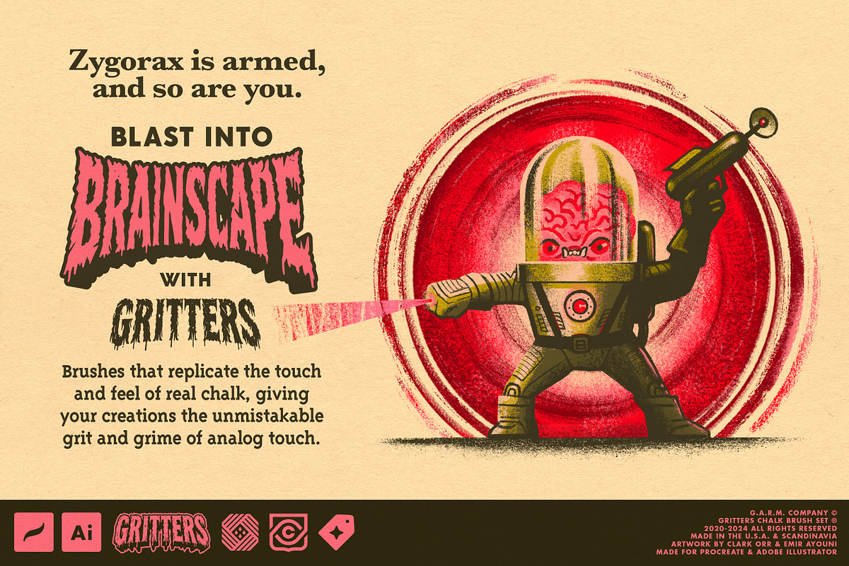 G.A.R.M. Illustrator Brush Bundle, a Brush Add-On by G.A.R.M. Company (Photo 3 of 15)
