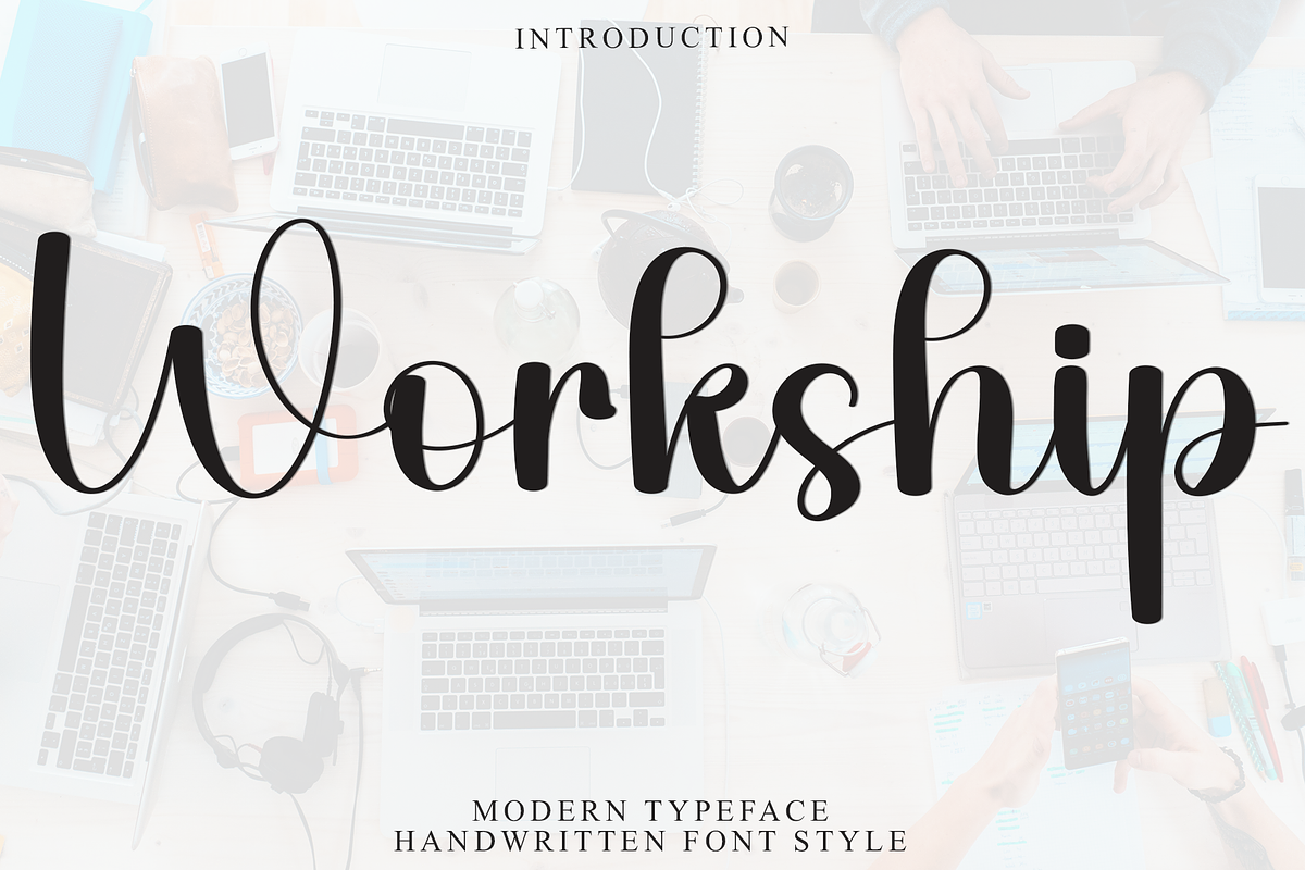 Workship, a Handwritten Font by InermediaSTUDIO (Photo 1 of 8)
