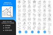 Digital Marketing outline icon set, an Outline Icon by Icons (Thumbnail 2 of 3)