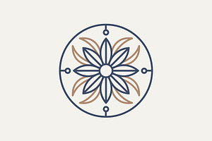 floral mandala ornament icon logo, a Branding & Logo Template by Blazybone