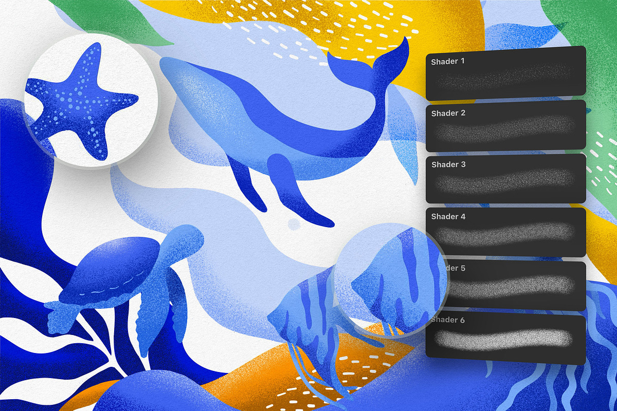 Essential Shader Illustrator Brushes, a Brush Add-On by pixelbuddha.net (Photo 5 of 6)