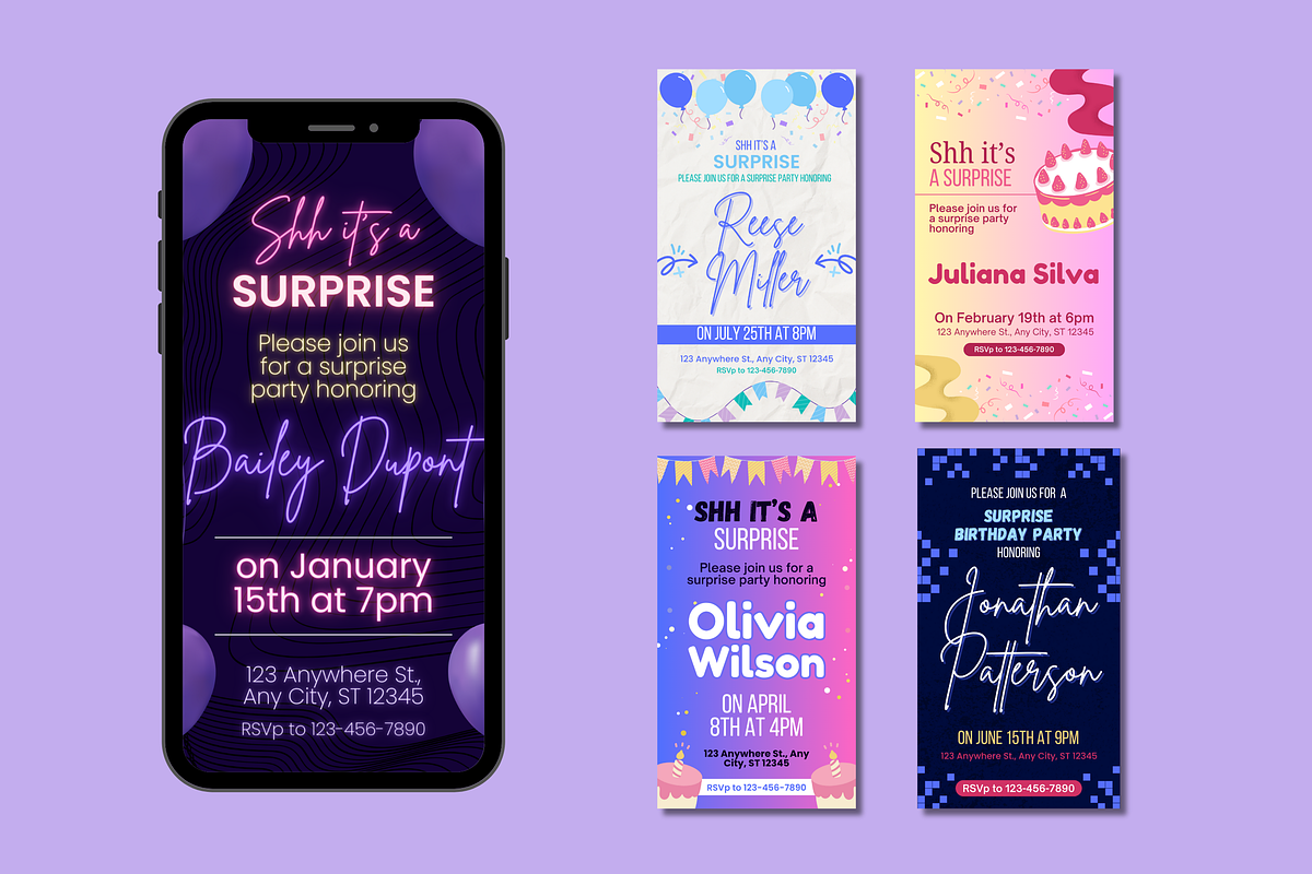 5 Animated Surprise Birthday, a Templates & Theme by TemplateCastleStore (Photo 3 of 9)
