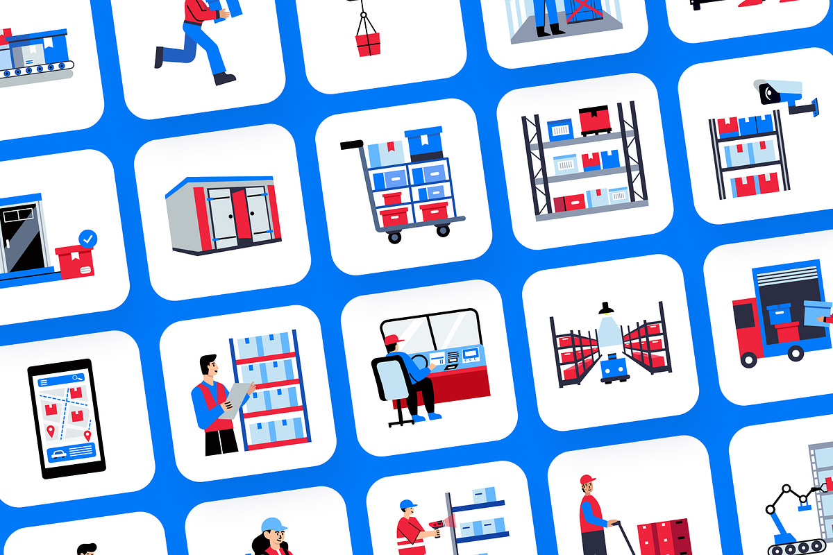 Logistics and Delivery Icon Set, an Emoji Icon by Creative Stall (Photo 6 of 8)