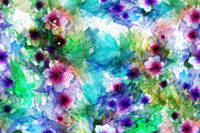splash color flower backgrounds, a Pattern Graphic by AAN Seamless Shop (Thumbnail 1 of 4)