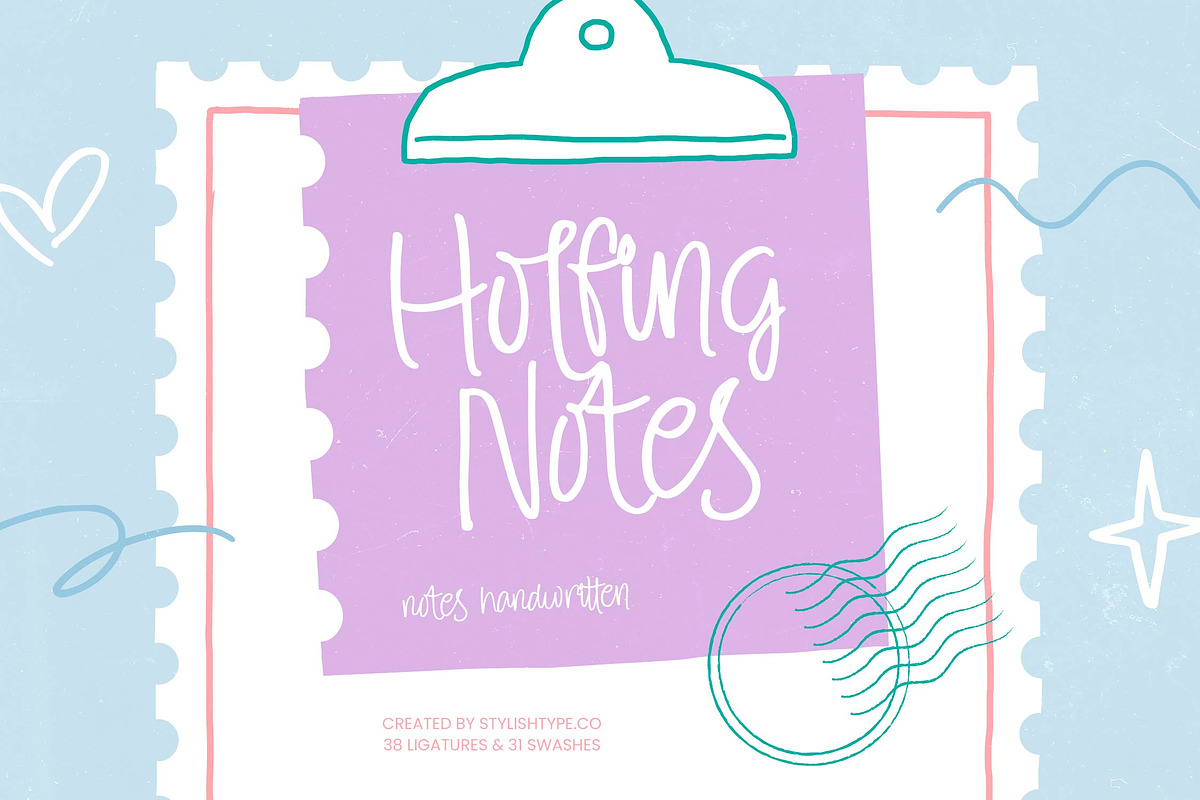 Holfing Notes Notes Handwritten, a Script Font by stylishtype.co (Photo 1 of 10)