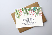 Christmas Vintage Floral Greeting, a Card Template by graphicforest (Thumbnail 2 of 2)