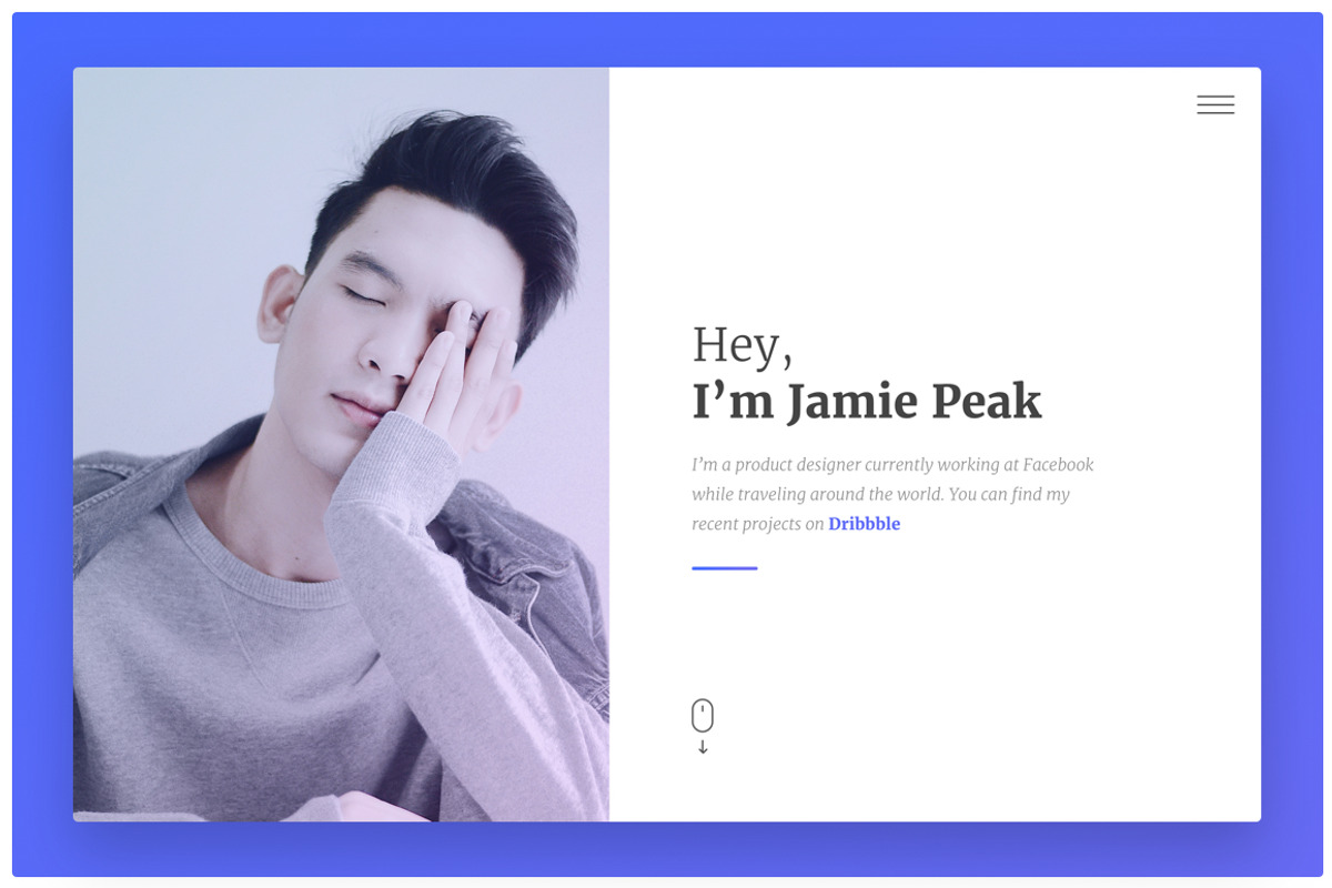 Screen - Minimal Portfolio Template, a Websites & App Template by Jamie Peak (Photo 4 of 5)