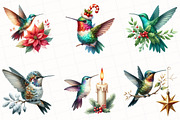 Christmas Hummingbird Clipart, an Illustration by OK Design (Thumbnail 3 of 5)